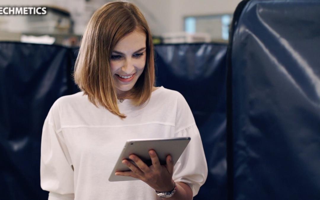 video production company dreambox studio caucasian talent watching an ipad.