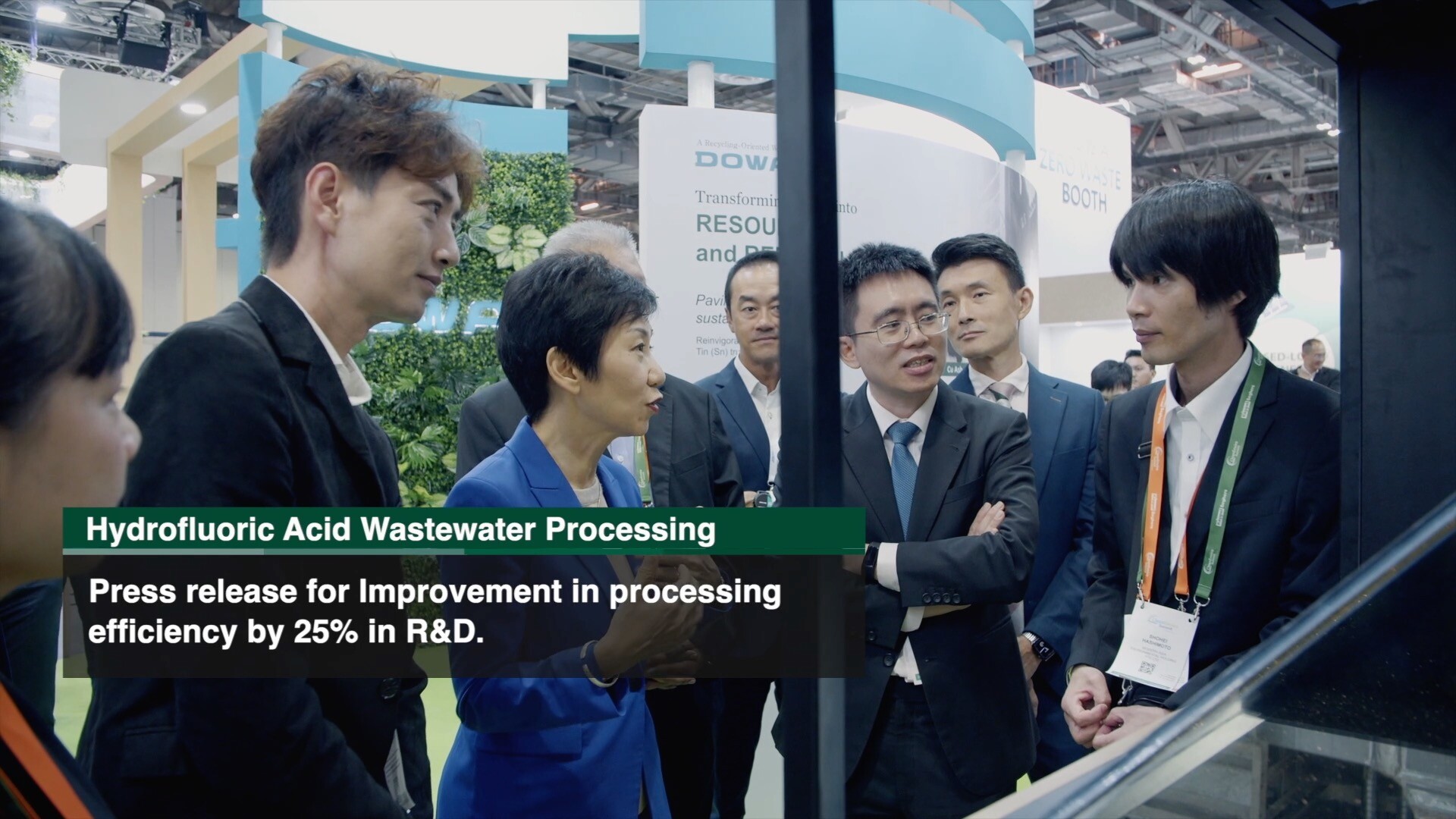 Dreambox Studio providing event videography services at CESG 2024. Minister Grace Fu was attended by the staffs at the booth of Dowa MAEH.